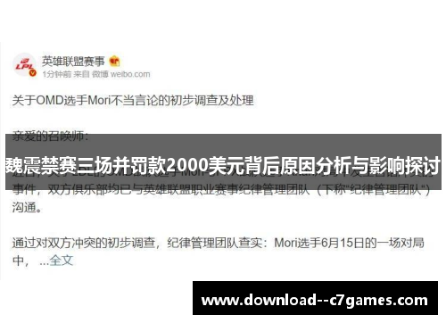 魏震禁赛三场并罚款2000美元背后原因分析与影响探讨